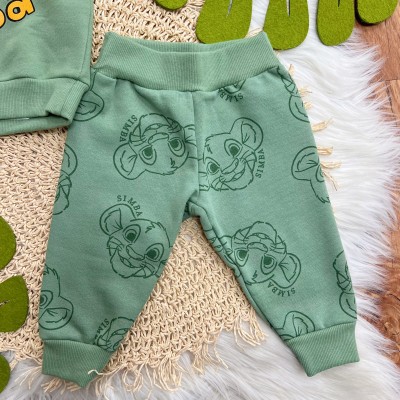  Conj. Casaco e Calça de Moletom Simba - Verde